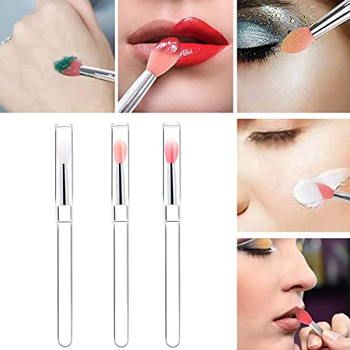 MAYCREATE® 9PCS Lip Brush for Lipstick Reusable Silicone Applicator with Cover Retractable Scrub for Gloss Cream Masks Applying Makeup Tools MAYCREATE® 9PCS Lip Brush for Lipstick Reusable Silicone Applicator with Cover Retractable Scrub for Gloss Cream Masks Applying Makeup Tools